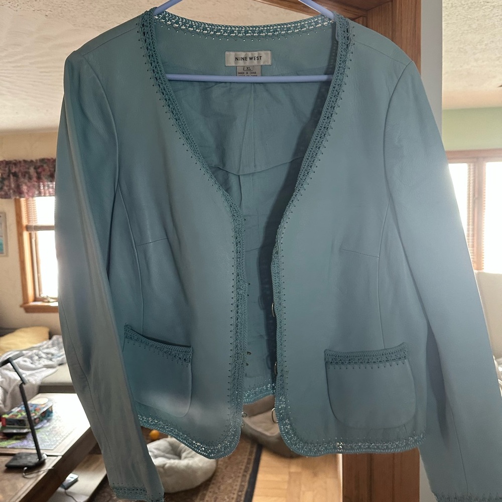 New York & Company Light Blue Blazer